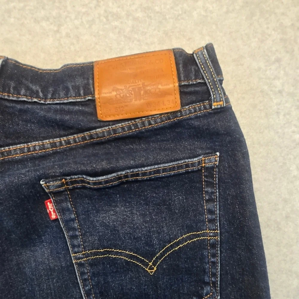 Levis 512 Slim Taper Jeans Mens 34x34 Dark Wash Indigo Denim Pants